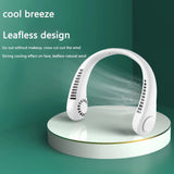 Melbon Portable Neck Fan, Hands Free Bladeless Fan, 4000 mAh Battery Operated USB Rechargeable Wearable Neck Fan, Headphone Design Personal Cooling Fan, 3 Speeds