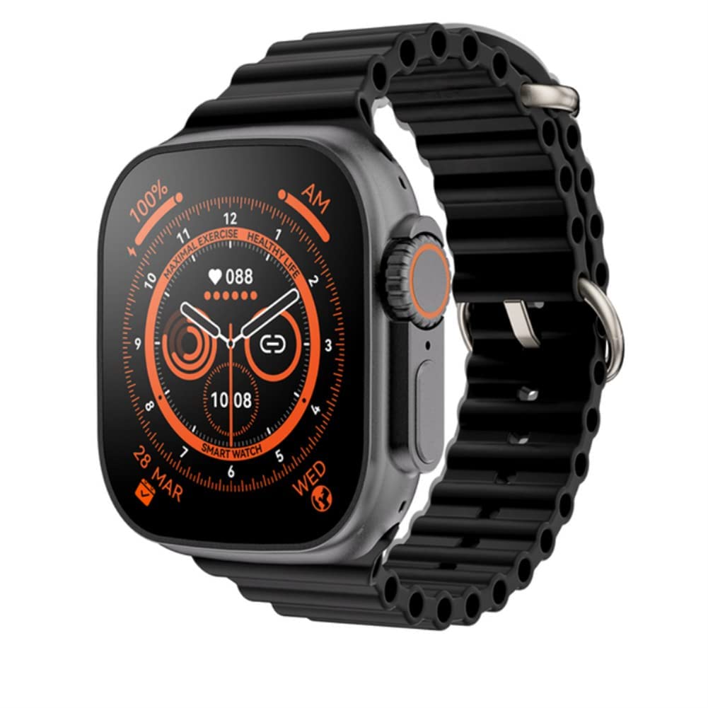 Melbon Ring 4 Bluetooth Calling T800 SmartWatch | BP, SPO2, Health Tracking, Sports Tracking, Multiple Watch Faces for Men & Women