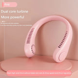 Melbon Portable Neck Fan, Hands Free Bladeless Fan, 4000 mAh Battery Operated USB Rechargeable Wearable Neck Fan, Headphone Design Personal Cooling Fan, 3 Speeds