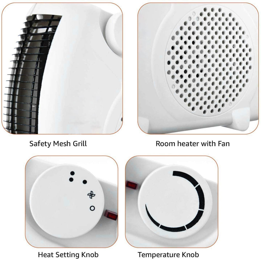 MELBON 2000 Watts Room Heater with Adjustable Thermostat (ISI certified, White color, Ideal for small to medium room/area), White