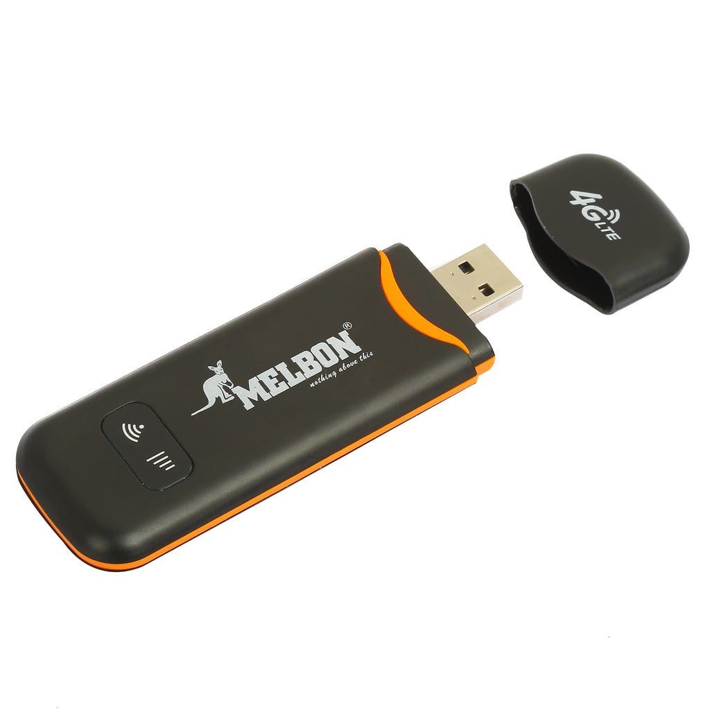 Melbon 4G LTE Wireless USB Dongle Stick with All SIM Network Support-Black