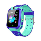 PunnkFunnk Kids Smartwatch LBS Location Tracking Voice Calling Remote Monitoring Geo-Fencing Function Smart Watch-Blue