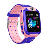 PunnkFunnk Kids Smartwatch LBS Location Tracking Voice Calling Remote Monitoring Geo-Fencing Function Smart Watch-Pink