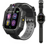 PunnkFunnk Kids Smartwatch LBS Location Tracking Voice Calling Remote Monitoring Geo-Fencing Function Smart Watch-Black