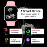 Melbon T55 Smartwatch with Bluetooth Calling Waterproof 1.54" HD Display Bluetooth Calling Smart Watch-Pink