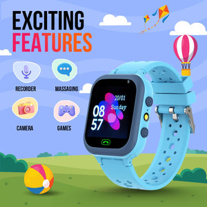 Melbon Newly Launched Smartwatch 1.44" TFT Display 4G Sim Card  & IP67 Waterproof Smart Watch for Men & Women-Blue