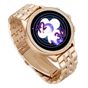 GameSir GEN 9 Smart Watch Bluetooth Calling, 1.3" AMOLED Display Smartwatch for Women & Girls-Rose Gold