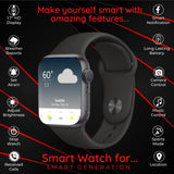 Melbon T800 Smart Watch  HD 1.83" Display Bluetooth Calling Multi Sports Mode Smartwatch for Men & Women-Black