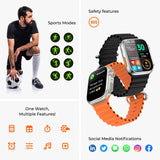 Melbon Ultra T10 Smartwatch with Wireless Charging | 2.09" Infinite Display | Bluetooth 5.3 | Low Power Accelerometer | Android and iOS Support for Men & Women Smart Watch(Black)