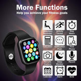 Melbon I8 Smart Watch 1.75" Inch Display with Dual Strap Multi Sports Modes Smartwatch-Black