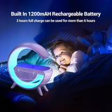 Melbon Portible G Shape Bluetooth Wireless LED Speaker with USB Port, SD Card Slot, RGB ModE Fancy Light