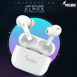 Melbon IPX5 Wireless Charge Loud Sound TWS Earbuds -White