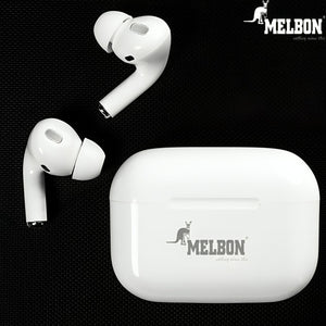Melbon IPX5 Wireless Charge Loud Sound TWS Earbuds -White