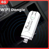 PunnkFunnk 4G LTE WiFi USB Dongle Stick with All SIM Network Support, Plug & Play 4G Data Card with up to 150Mbps DL/50Mbps UL-(with Double External Antennas)