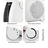 MELBON DI-900 Room FAN Heater (ISI Certified, White Color)
